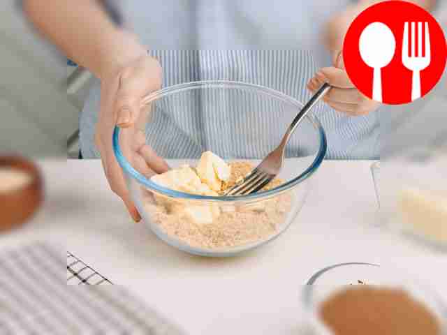 In a deep bowl, mix cookies with soft butter.