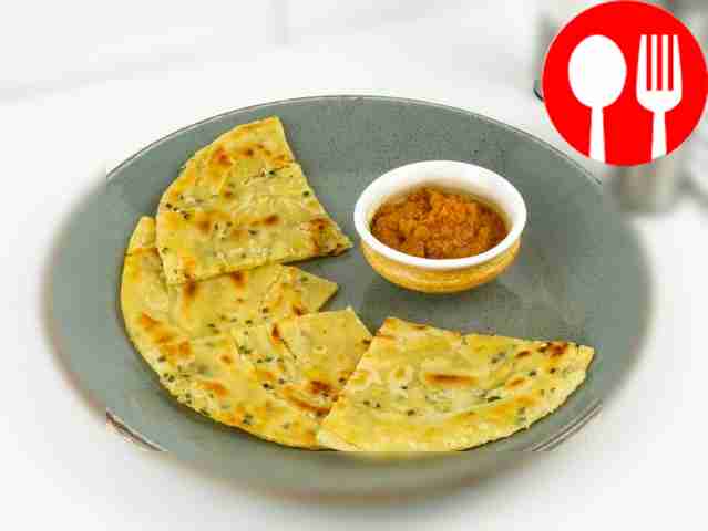 Лепешка с соусом карри