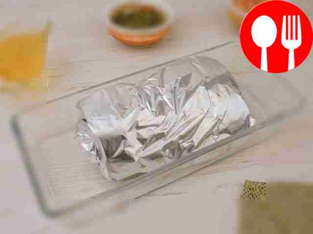 Pack the pumpkin in foil.