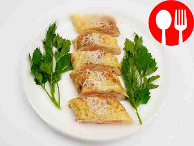 French omelette with trout