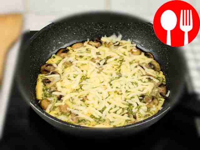 You can sprinkle the omelette with cheese when...