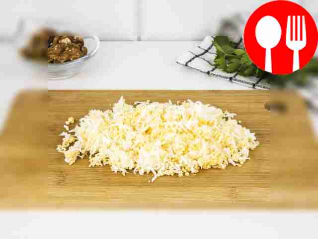 Cut the boiled breast into small cubes. Finely...