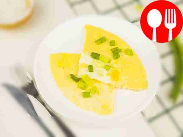 Omelet in a frying pan