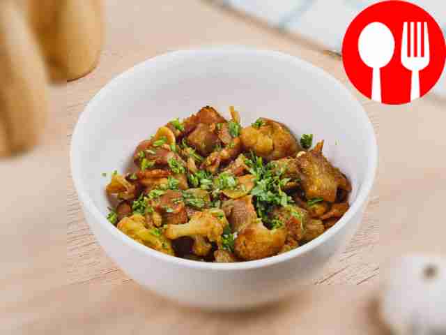 Запеченая цветная капуста с беконом