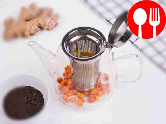 Place sea buckthorn, grated ginger and black...