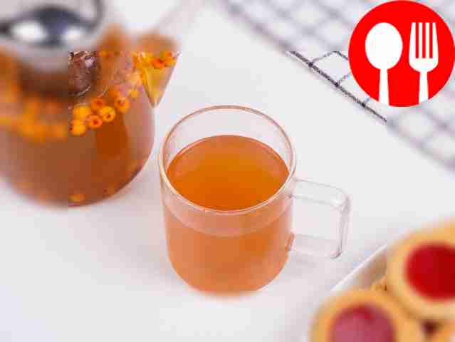 Serve sea buckthorn tea with ginger hot....