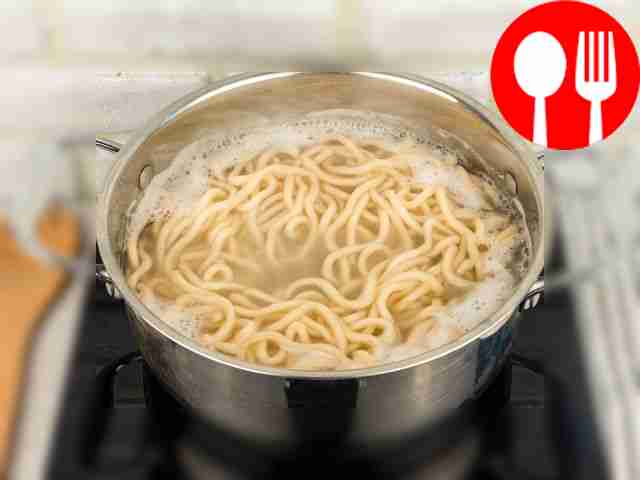 Cook the noodles until done. See instructions...