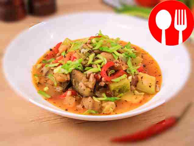 Овощное рагу с фаршем