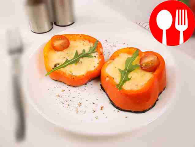 Яичница в болгарском перце