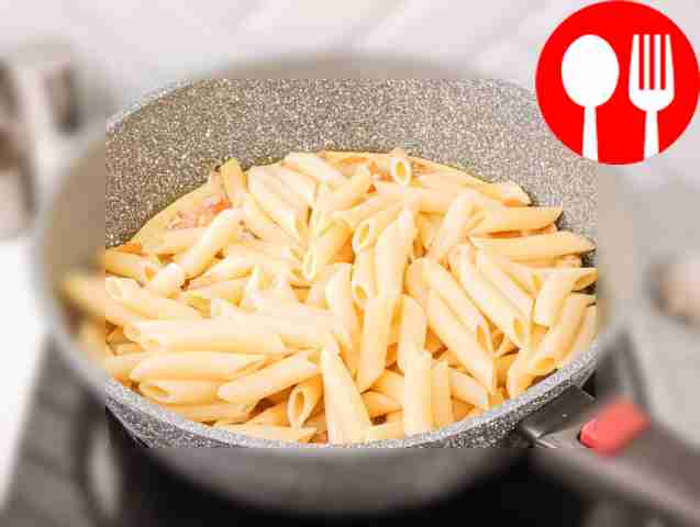Add the prepared pasta to the pan with...