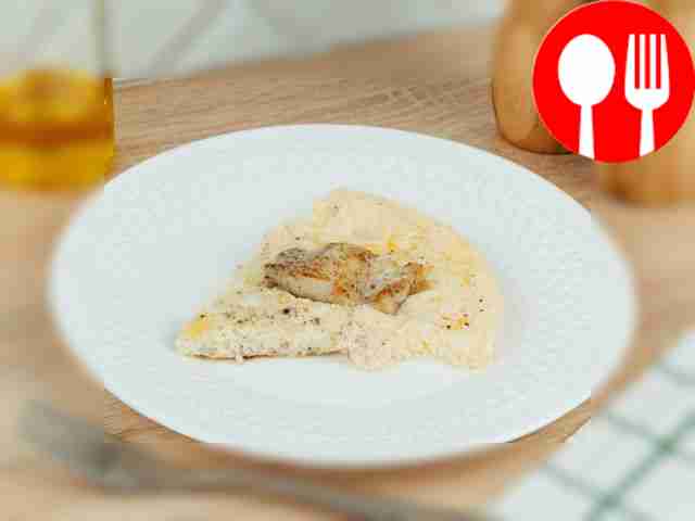 Pollock in egg filling