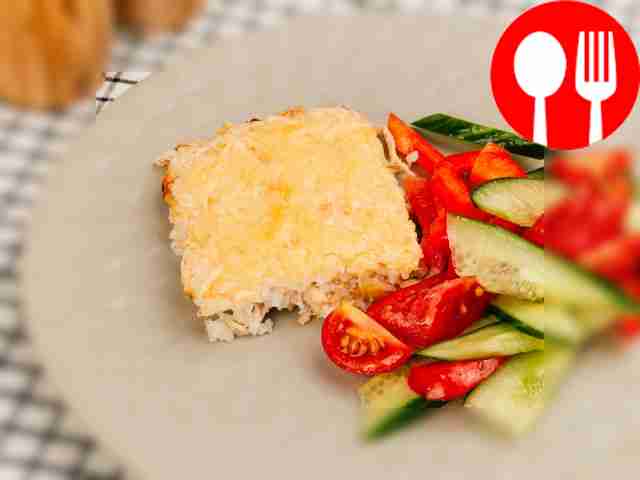 Puffed rice casserole