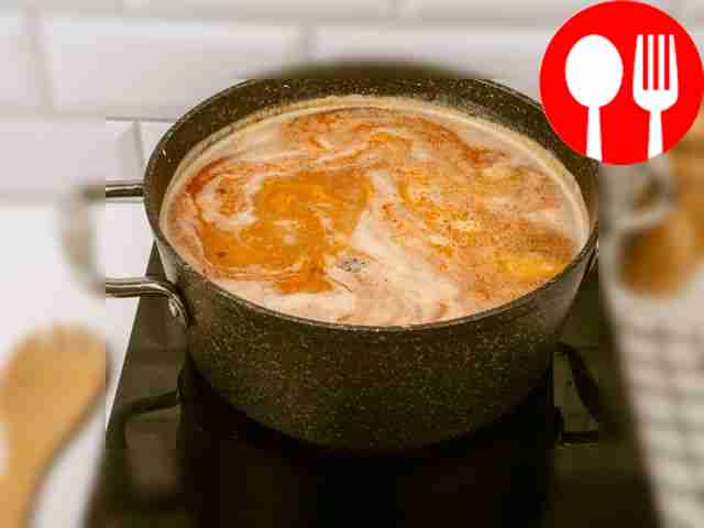 Cook the soup with the lid closed for about 15...