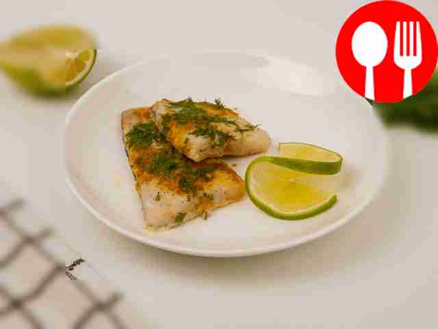 Хек в духовке с лаймом