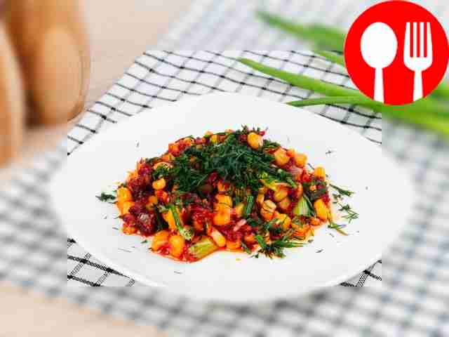 Corn in tomato sauce