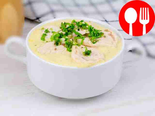 Суп-пюре с грибами и курицей