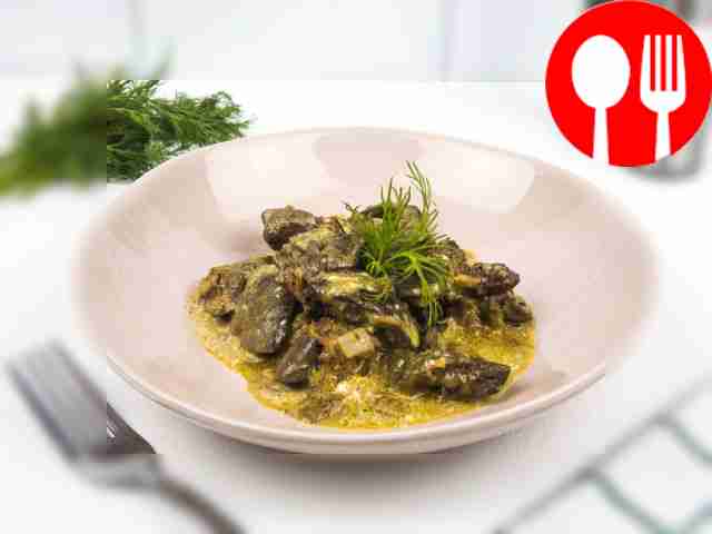 Печень в майонезе