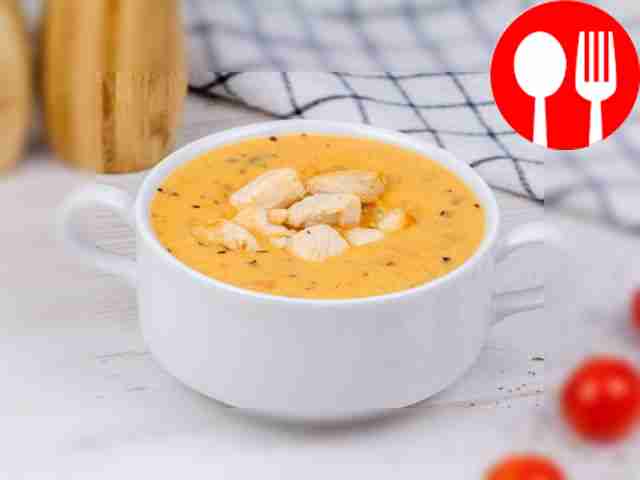 Томатный суп-пюре с курицей