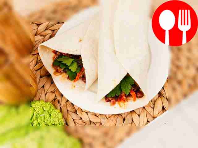 Vegetarian red bean burrito