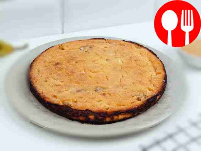 Творожный пирог с грушей