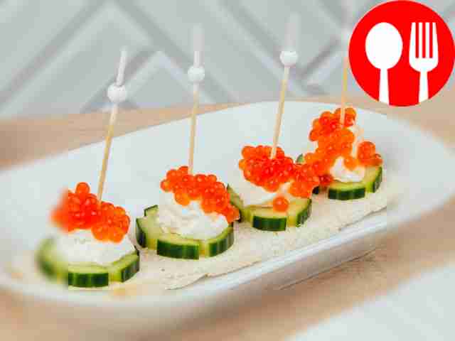 Канапе с икрой