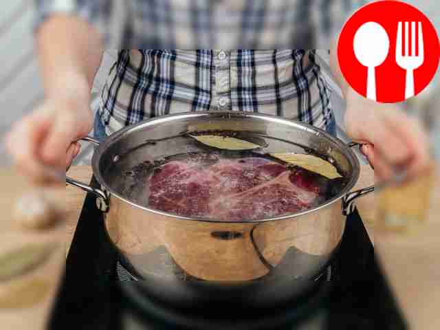Place the pan over low heat with water and...