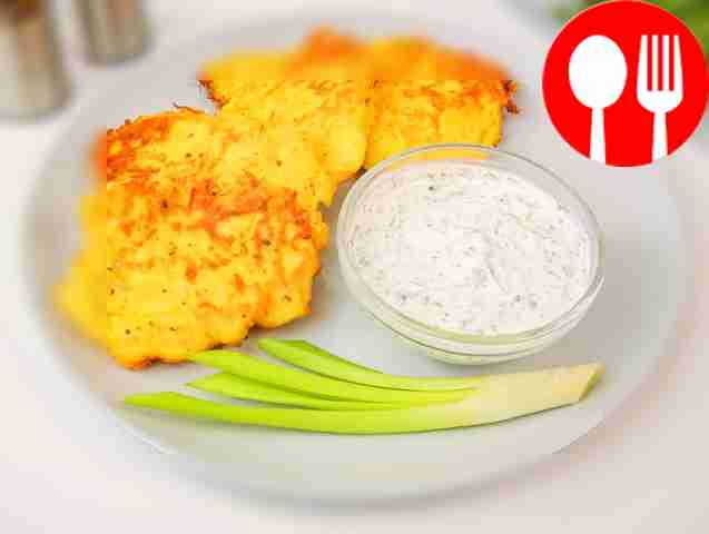 Картофельные оладьи с сыром