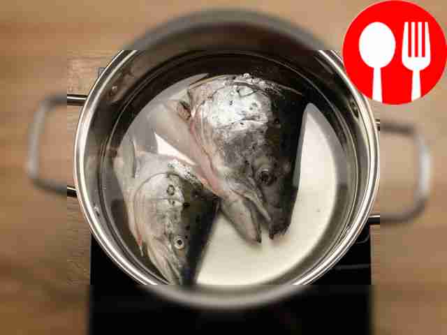 Clean the fish and cut into large cubes. Be...