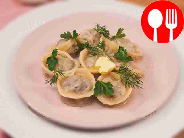 Пельмени на минеральной воде