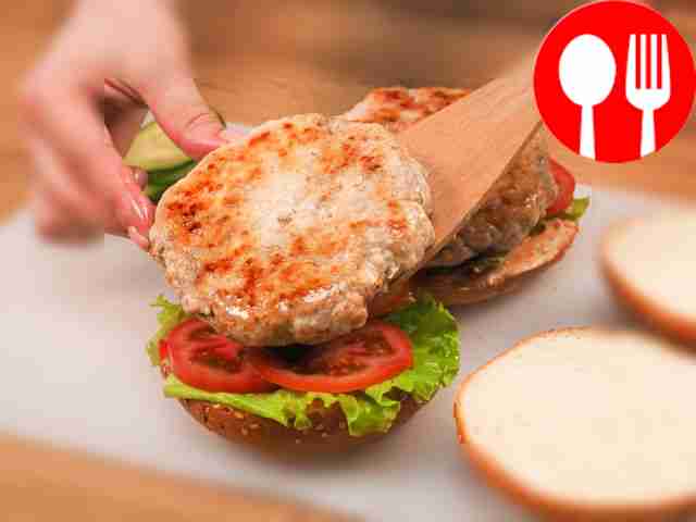 Prepare the burger. Cut the tomato and...