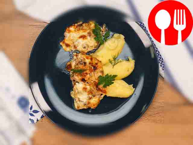 Chops with mushrooms