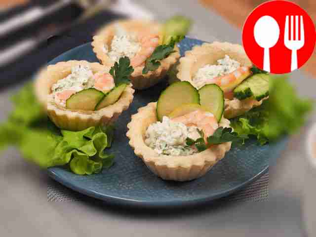 Тарталетки с креветками