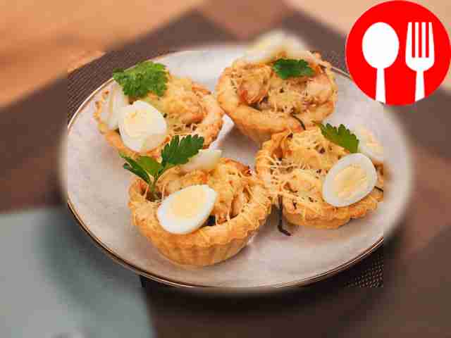 Тарталетки с курицей и шампиньонами