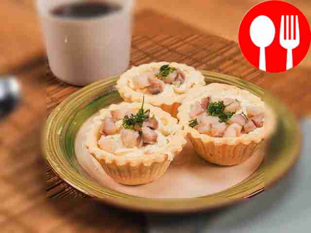 Тарталетки с селедкой