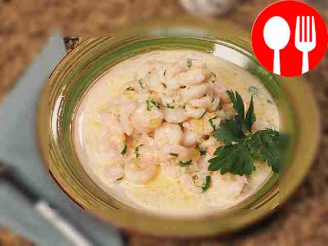 Креветки в сливочно-чесночном соусе