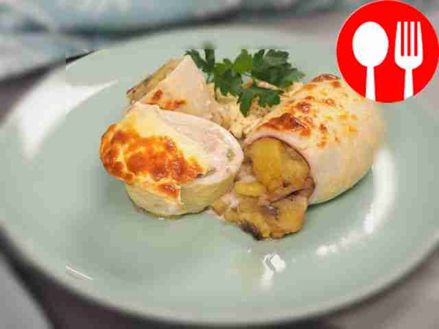 Stuffed squid in sour cream