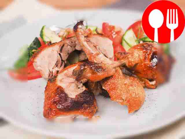 Утка, запеченная с медом и горчицей