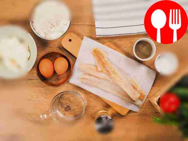 Thaw frozen pollock first. Remove skin, tail,...