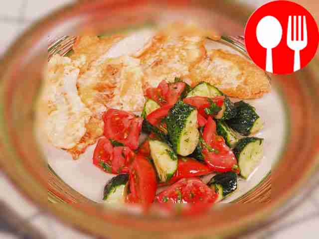 Pollock in batter with mayonnaise