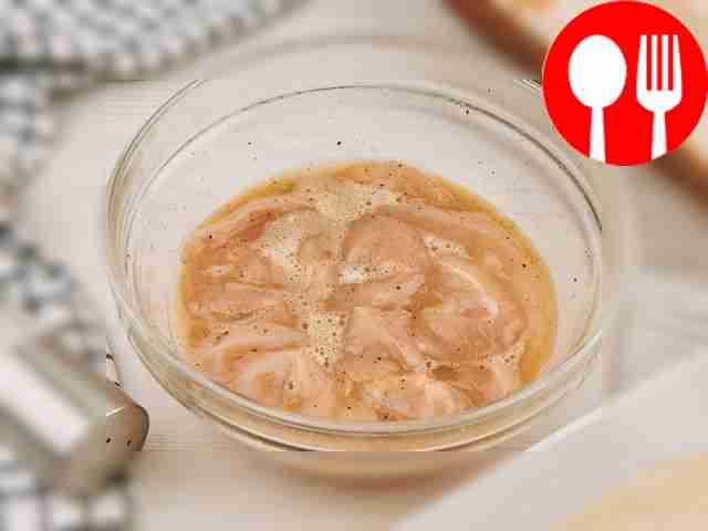 Prepare the chicken batter. To do this, break...