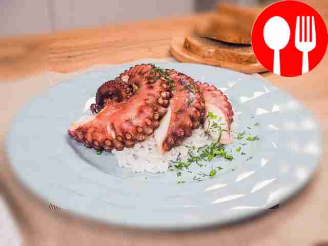 Жареные щупальца осьминога