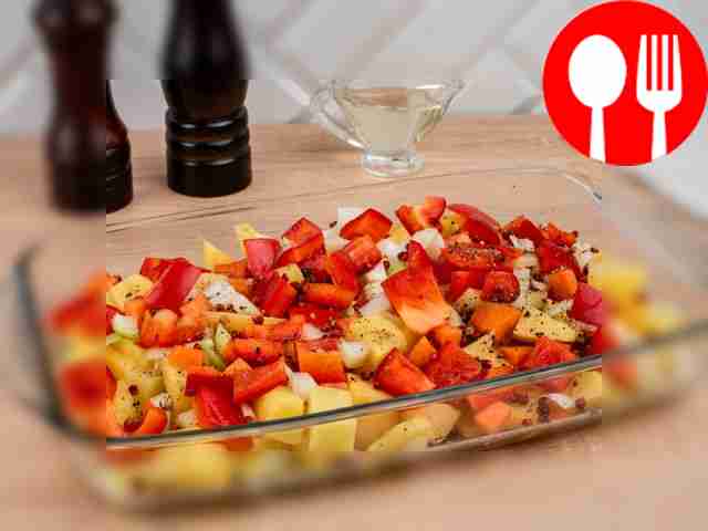 Grease a baking dish with vegetable oil and...