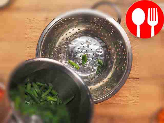 Prepare the legumes. Boil green beans in...