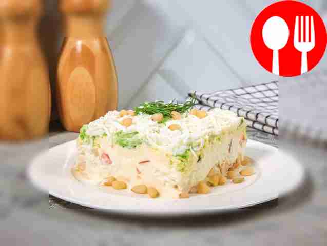 Salad “Tenderness” with cucumber and chicken