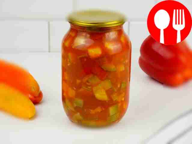 Кабачок с болгарским перцем на зиму