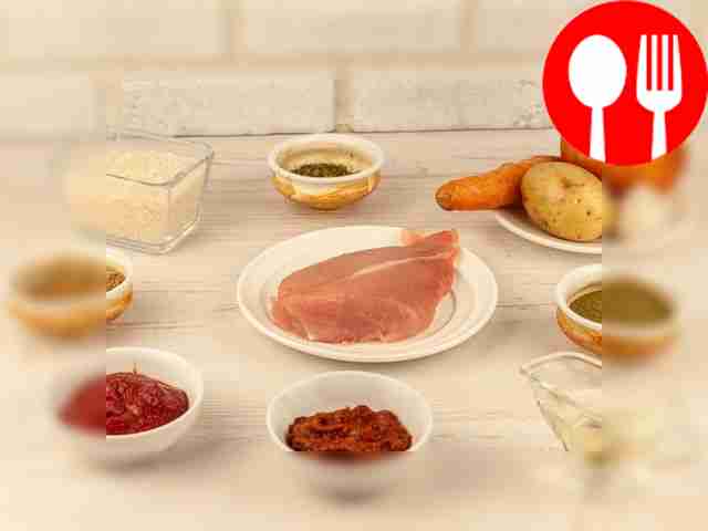 Peel the potatoes, defrost the chicken fillet.