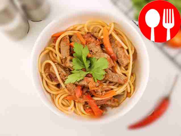 Спагетти с мясом