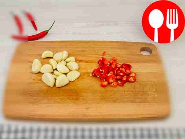 Prepare vegetables for chopping in a meat...