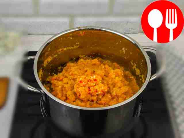 Place the chopped vegetables in a saucepan,...