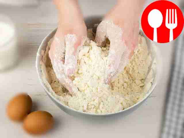 In a deep bowl, mix flour with butter, you...